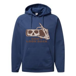 DonT Look Back Skeleton Car Mirror Transparent Performance Fleece Hoodie