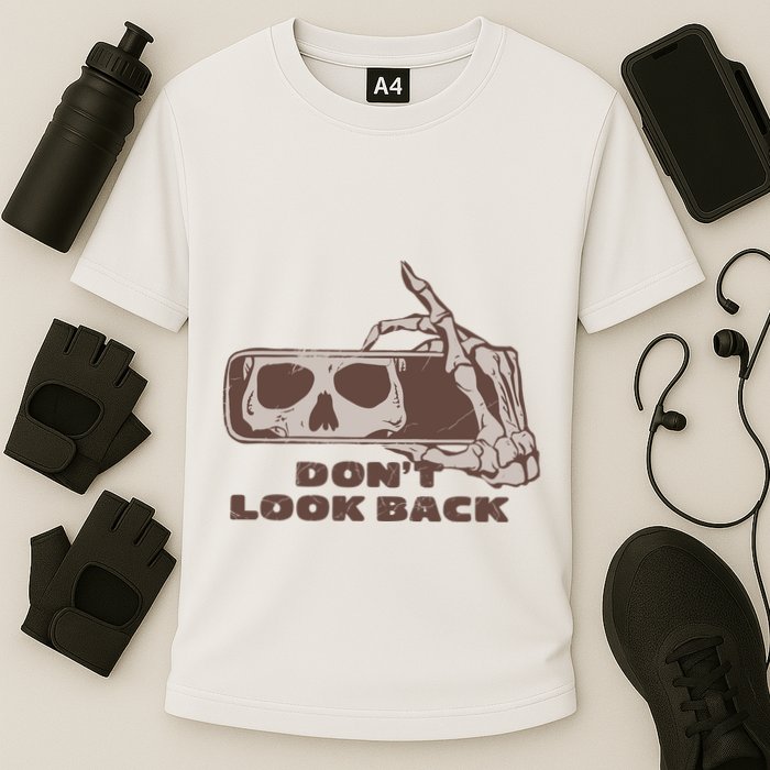 DonT Look Back Skeleton Car Mirror Transparent Performance Shirt