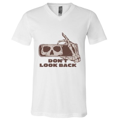 DonT Look Back Skeleton Car Mirror Transparent V-Neck T-Shirt