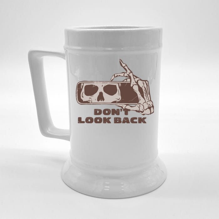 DonT Look Back Skeleton Car Mirror Transparent Beer Stein