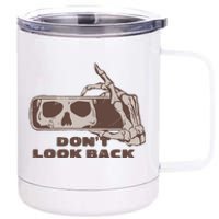 DonT Look Back Skeleton Car Mirror Transparent 12 oz Stainless Steel Tumbler Cup