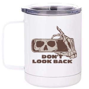 DonT Look Back Skeleton Car Mirror Transparent 12 oz Stainless Steel Tumbler Cup