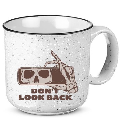DonT Look Back Skeleton Car Mirror Transparent 15oz Campfire Ceramic Mug