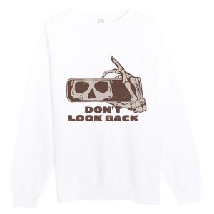 DonT Look Back Skeleton Car Mirror Transparent Premium Crewneck Sweatshirt