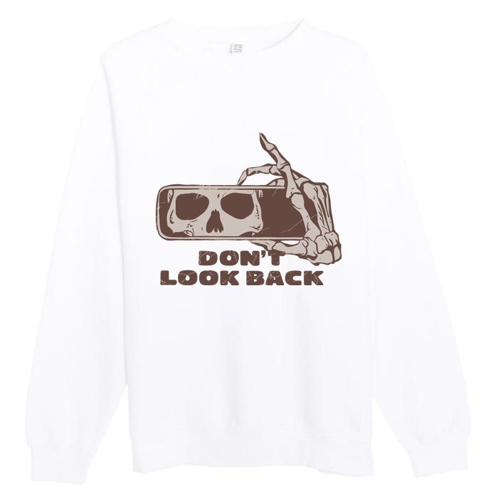 DonT Look Back Skeleton Car Mirror Transparent Premium Crewneck Sweatshirt