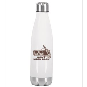 DonT Look Back Skeleton Car Mirror Transparent Stainless Steel Insulated Water Bottle