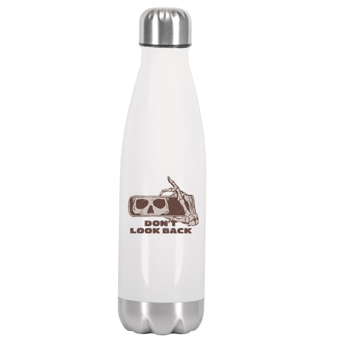 DonT Look Back Skeleton Car Mirror Transparent Stainless Steel Insulated Water Bottle