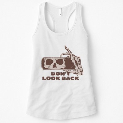 DonT Look Back Skeleton Car Mirror Transparent Womens Tank Top