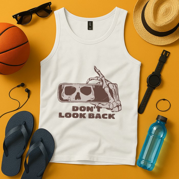 DonT Look Back Skeleton Car Mirror Transparent Tank Top
