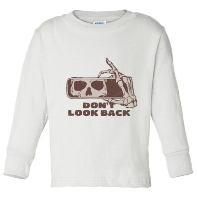 DonT Look Back Skeleton Car Mirror Transparent Toddler Long Sleeve Shirt