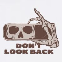 DonT Look Back Skeleton Car Mirror Transparent Visor