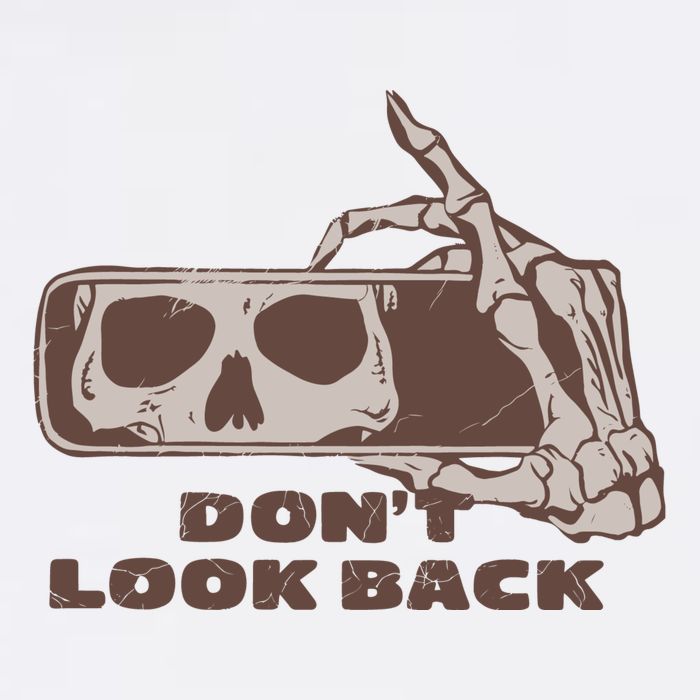 DonT Look Back Skeleton Car Mirror Transparent Visor