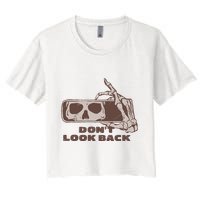 DonT Look Back Skeleton Car Mirror Transparent Crop Top