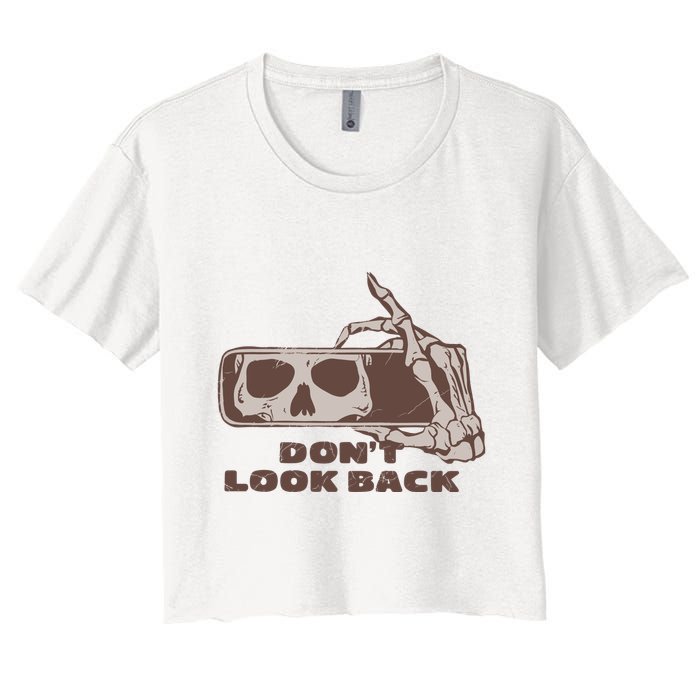 DonT Look Back Skeleton Car Mirror Transparent Crop Top