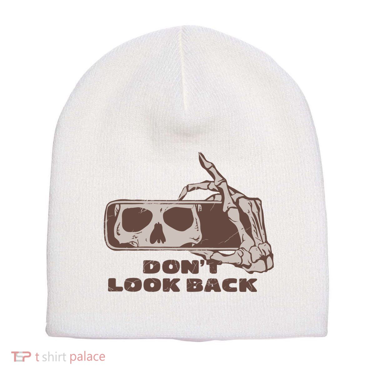DonT Look Back Skeleton Car Mirror Transparent Short Acrylic Beanie