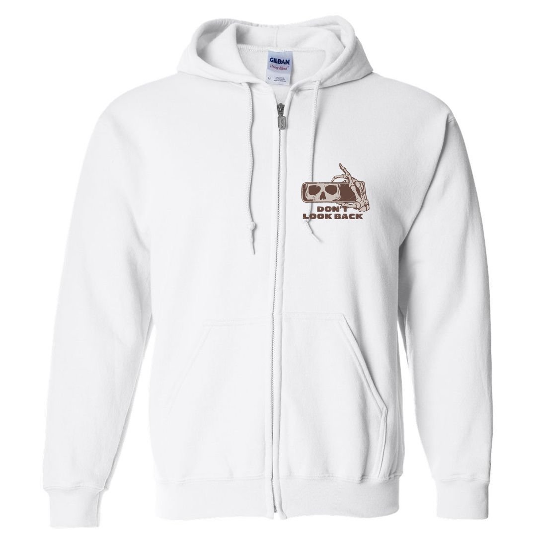 DonT Look Back Skeleton Car Mirror Transparent Full Zip Hoodie