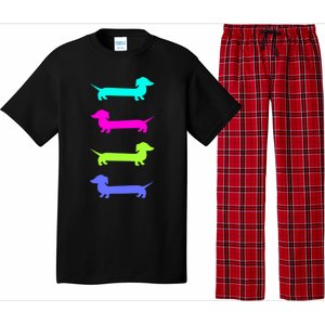 Doxie Lover Brightly Colored Dachshunds Gift Pajama Set