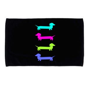 Doxie Lover Brightly Colored Dachshunds Gift Microfiber Hand Towel