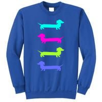 Doxie Lover Brightly Colored Dachshunds Gift Sweatshirt