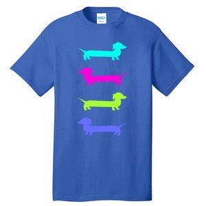 Doxie Lover Brightly Colored Dachshunds Gift Tall T-Shirt