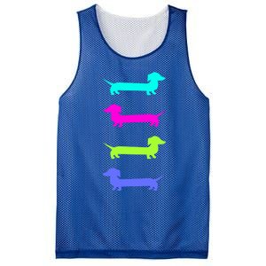 Doxie Lover Brightly Colored Dachshunds Gift Mesh Reversible Basketball Jersey Tank