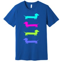 Doxie Lover Brightly Colored Dachshunds Gift Premium T-Shirt