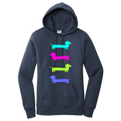 Doxie Lover Brightly Colored Dachshunds Gift Women's Pullover Hoodie