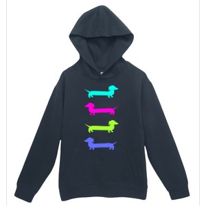 Doxie Lover Brightly Colored Dachshunds Gift Urban Pullover Hoodie