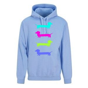 Doxie Lover Brightly Colored Dachshunds Gift Unisex Surf Hoodie