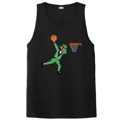 Dab Leprechaun Basketball Gift St Patricks Day Tee Gift PosiCharge Competitor Tank