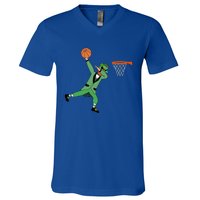 Dab Leprechaun Basketball Gift St Patricks Day Tee Gift V-Neck T-Shirt