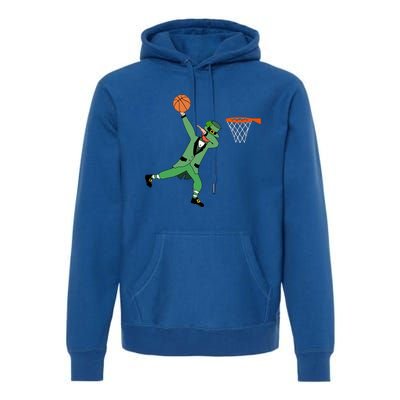 Dab Leprechaun Basketball Gift St Patricks Day Tee Gift Premium Hoodie