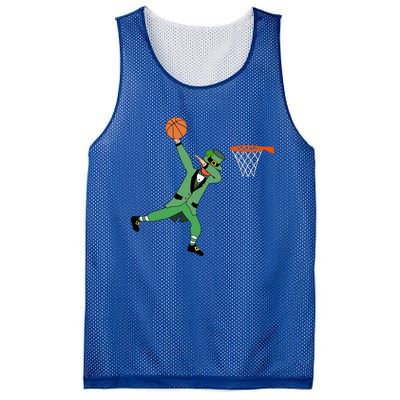 Dab Leprechaun Basketball Gift St Patricks Day Tee Gift Mesh Reversible Basketball Jersey Tank