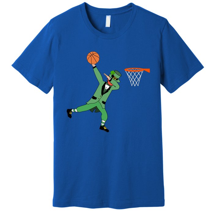 Dab Leprechaun Basketball Gift St Patricks Day Tee Gift Premium T-Shirt