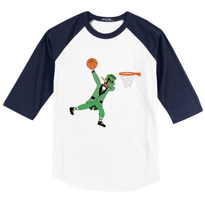 Dab Leprechaun Basketball Gift St Patricks Day Tee Gift Baseball Sleeve Shirt