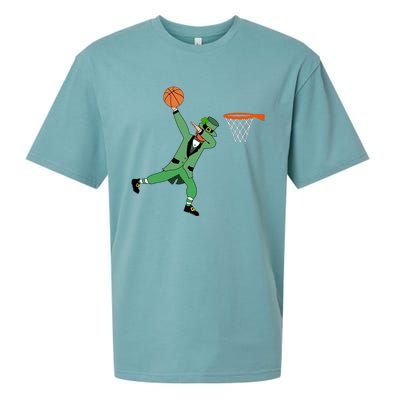 Dab Leprechaun Basketball Gift St Patricks Day Tee Gift Sueded Cloud Jersey T-Shirt