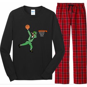 Dabbing Leprechaun Basketball Cute Gift St Patricks Day Tee Cute Gift Long Sleeve Pajama Set