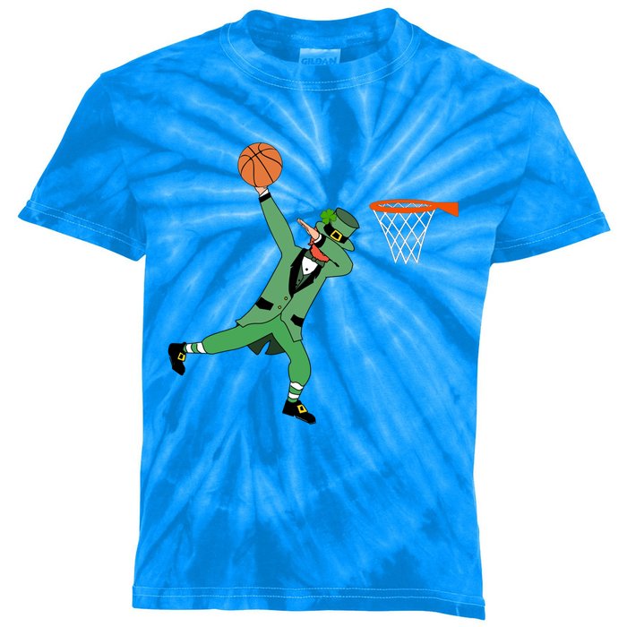 Dabbing Leprechaun Basketball Cute Gift St Patricks Day Tee Cute Gift Kids Tie-Dye T-Shirt