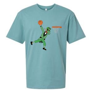 Dabbing Leprechaun Basketball Cute Gift St Patricks Day Tee Cute Gift Sueded Cloud Jersey T-Shirt