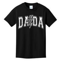 Dada Lightning Bolt Checkered FatherS Day Kids T-Shirt