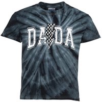 Dada Lightning Bolt Checkered FatherS Day Kids Tie-Dye T-Shirt