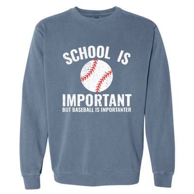 Dallas Lions Baseball School Is Important Garment-Dyed Sweatshirt