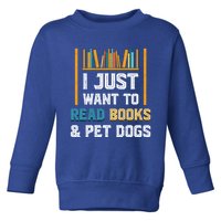 Dog Lover Bookworm Librarian Dog Owner Funny Book Reading Gift Toddler Sweatshirt