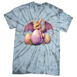 Dragon  Lover Collecting Easter Eggs  Cute Dragons Tie-Dye T-Shirt