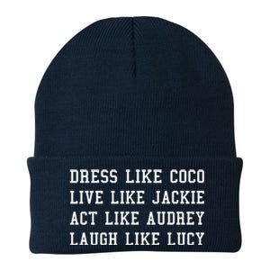 Dress Like Coco Live Like Jackie Like Audrey Like Lucy Knit Cap Winter Beanie