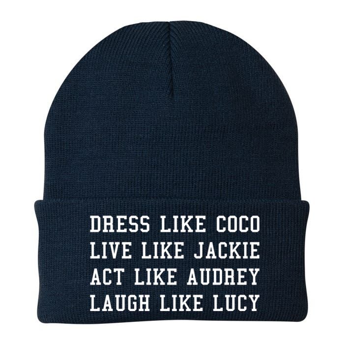 Dress Like Coco Live Like Jackie Like Audrey Like Lucy Knit Cap Winter Beanie