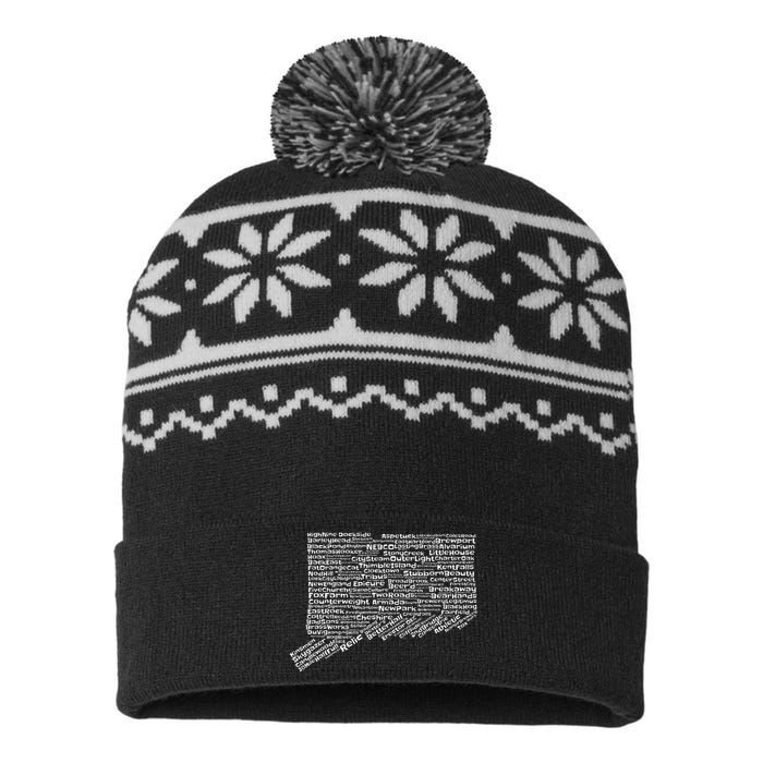 Drink Local Connecticut Breweries USA-Made Snowflake Beanie