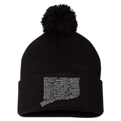 Drink Local Connecticut Breweries Pom Pom 12in Knit Beanie