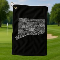 Drink Local Connecticut Breweries Golf Towel