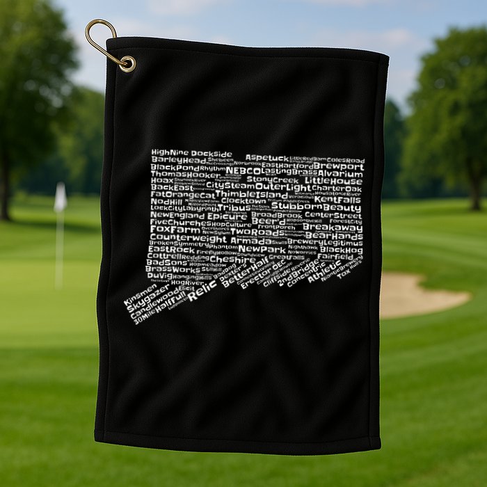 Drink Local Connecticut Breweries Golf Towel